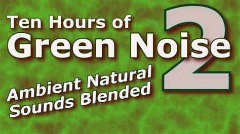 Green noise - Unlike white noise, which contains all sound frequencies across the spectrum in equal measure, green noise refers to a particular variant of white noise. …